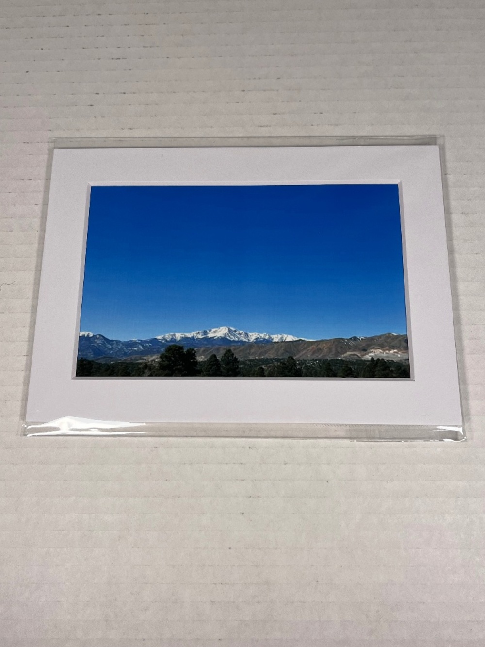 Pikes Peak Colorado Art Print 4x6in Photo in 5x7in Mat